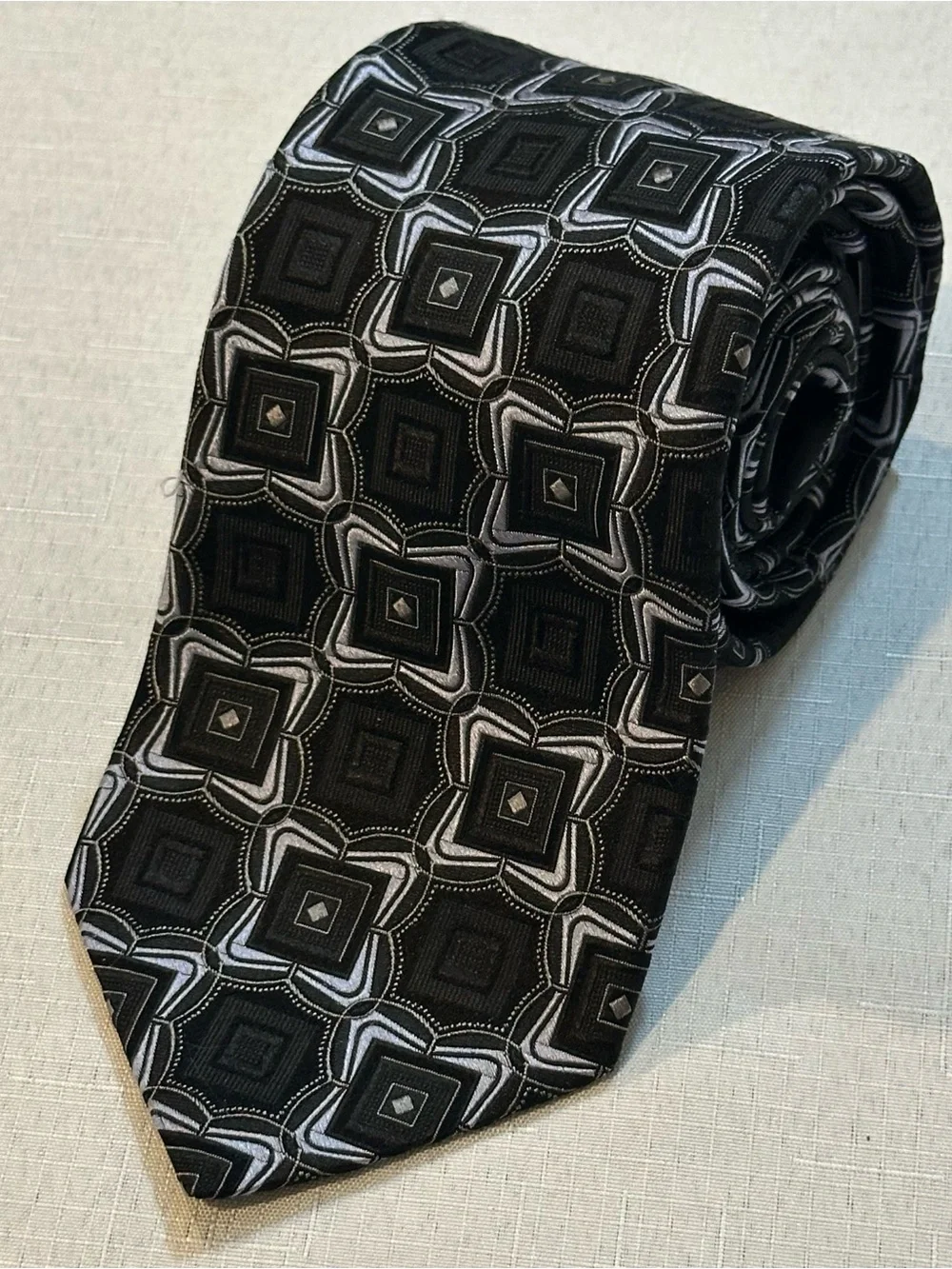 John W Nordstrom Italian Silk Geometric Tie